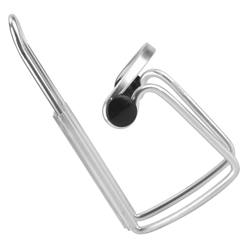 Uchwyt na butelkę Wody Stopu Aluminium, Stojak na Kubki do Jazdy na Rowerze, Konstrukcja Antypoślizgowa, Lekki, na Rowery, Motocykle, Skutery Elektryczne (Silver)