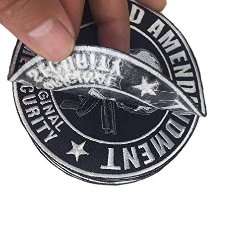 2 PCS 2nd Amendment Homeland Security Appliqued Iron on Patches, Jacket Patches Sew on Embroidered Patches