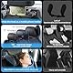 2 Pack KopfstüTze Auto Kinder, 180 Grad Verstellbares Atmungsaktiv Leder Nackenstütze Auto,Nackenkissen Kinder, Geeignet FüR Erwachsene Und Kinder Zum Schlafen Auf Reisen (2PACK Black)