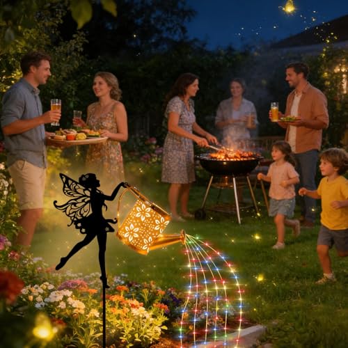 Arrosoir lumineux extérieur et lampes décoratives de patio pour jardin fleuri - 3