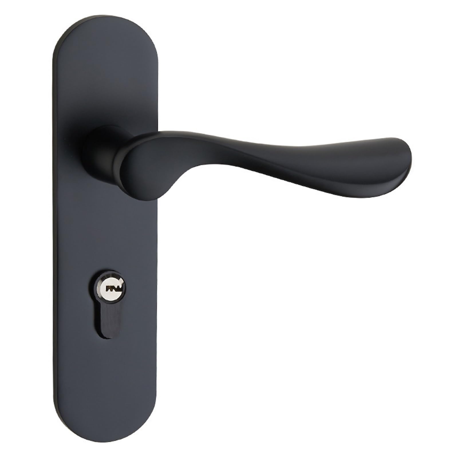 Poignée de porte européenne noire avec serrure de porte intérieure solide