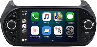 for Fiat Frorino Radio Fiat Qubo/Fiat Fiorino/Peugeot Bipper/Citroen Nemo 7" IPS Touchscreen with Carplay Android auto, 2+32GB Android 12 GPS Navigation SWC and Free Rear Camera