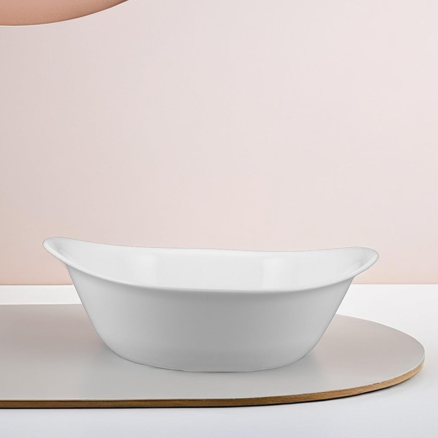 Acrylic Oval Face Wash Bowl, Portable Stackable Basin for Salons