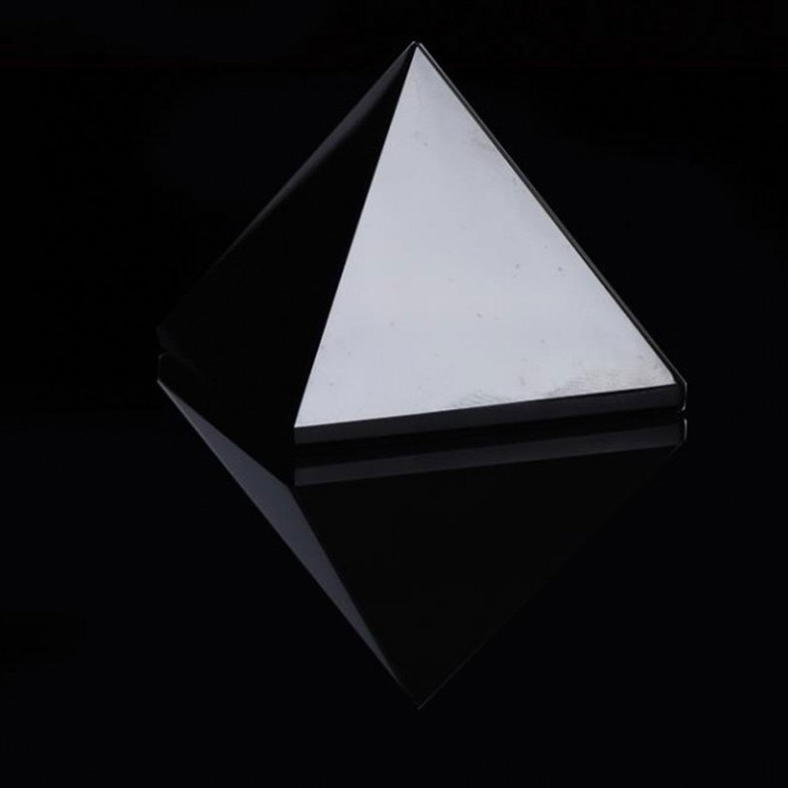 Pirámide de Obsidiana Negra Figura de Pirámide de Cristal Curativo Natural. Piedra Tallada de Chakra Reiki, Piedra Preciosa, Decoración del Hogar, Regalo, Decoración, Artesanías,5.9"