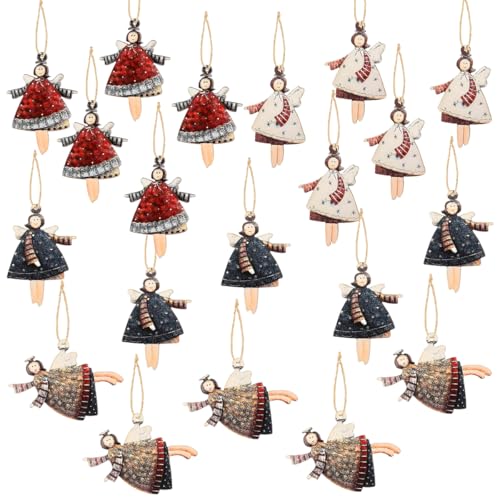 20 Stück Kleine Engel Anhänger für Weihnachtsbaum Weihnachten Deko,...