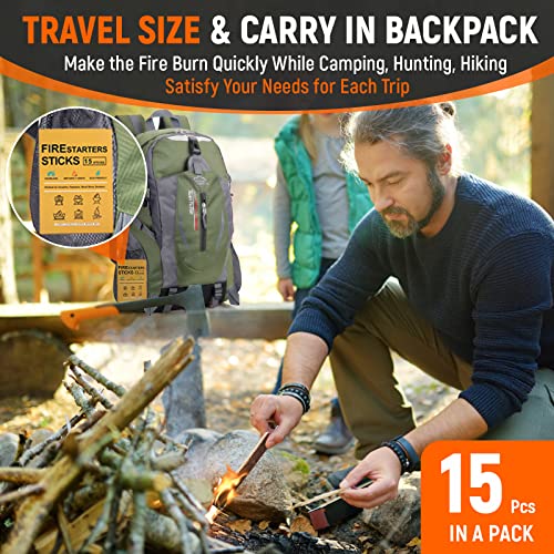 Realcook Natural Fire Starters For Campfires: Updated Fast Bbq Firestarters Cubes | Charcoal Fire Starter Squares For Fireplaces (15 Count) #TOP2