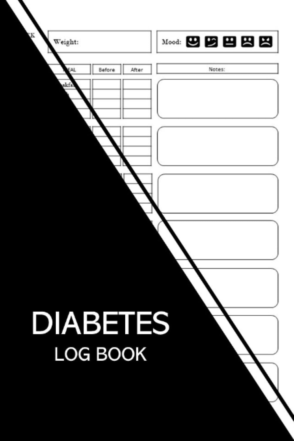 Diabetes Log Book: Daily Blood Sugar Diary, Enough For 106 Weeks or 2 Years, Daily Diabetic Glucose Tracker Journal Book, 4 Times A Day Before-After (Breakfast, Lunch, Dinner, Bedtime)