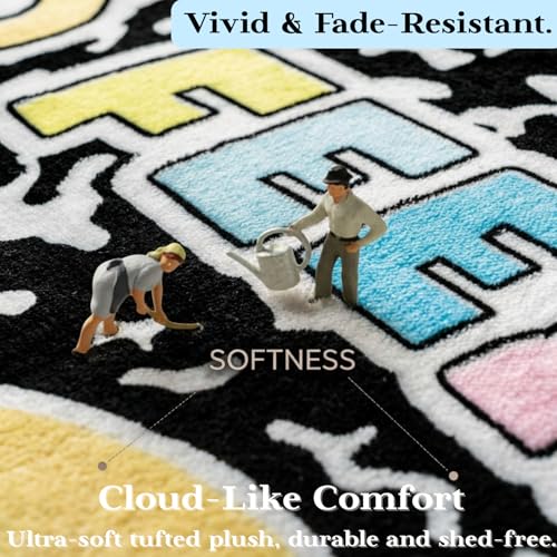 Tapete infantil colorido 6x4 pies con diseño anti deslizante miniatura 2