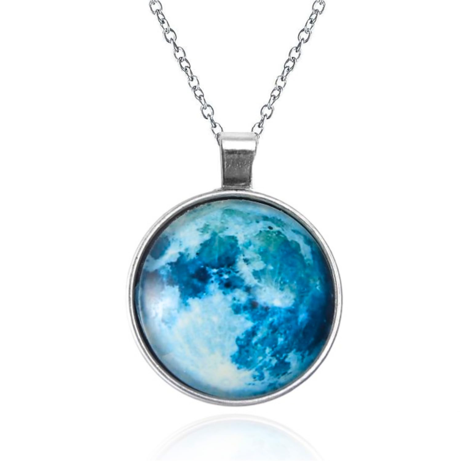 "Glow In The Dark Moon Pendant for Women | Enchanted Moonstone Necklace Celestial Moon Pendant for Girls | Lovely Gift