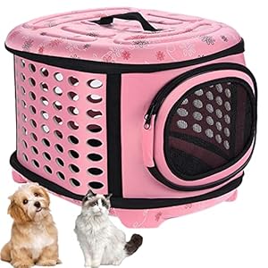 Katzen Transportbox Wasserdicht Faltbare Hundetasche Tragetasche Komfort Atmungsaktive Katzentragetasche Transporttasche Hundetragetasche für Katzen und kleine Hunde groß 7.5kg
