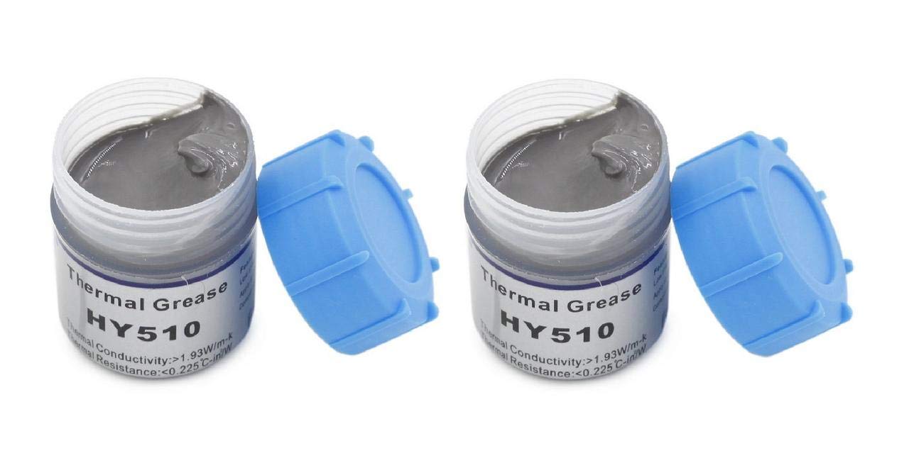 Care N Touch 2 Pieces 10g Grey Heat Sink Compound Thermal Silicon Conductive Grease Paste for PC CPU GPU Chipset Ovens Cooling