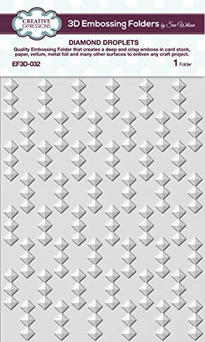 Embossing Folder Droplets, Transparent