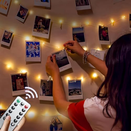 Microwear Fotoclips Lichterkette,5M 50LED Lichterkette mit...