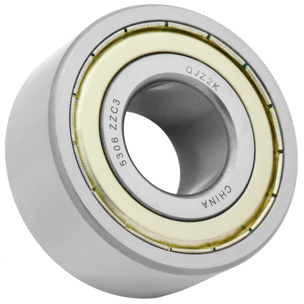 [4-Pack] 5306-ZZ - Angular Contact Ball Bearing 1.1811 in x 2.8346 in x 1.189 in (ID x OD x W) | 30 mm x 72 mm x 30.2 mm (ID x OD x W) with Double Metal Shield
