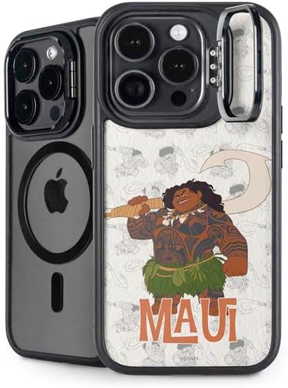 Skinit Kickstand Phone Case Compatible with iPhone 16 Pro - Officially Licensed Disney Princess Moana and Maui Set Sail Design