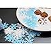 GEORLD 50Pcs Edible Cupcake & Cake Toppers Snowflakes Christmas Winter Party Decoration 2 Colors(White and Blue)