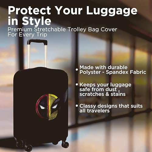 Image of WanderWraps Spendex Polyester Protective Luggage Cover | Hard Luggage Trolley Bag Cover | Washable | Dust Proof | Stretchable | S - 20 inch ||| Deadverineee
