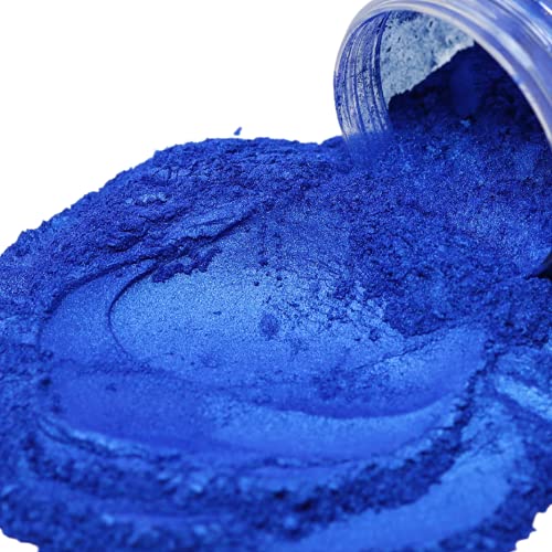 FIREDOTS Sapphire Blue Mica Powder for Epoxy Resin Art, Huge 100g Jar, Blue Mica Epoxy Resin Pigment, Mica Powder Blue Resin Color Pigment, Blue Epoxy Color Pigment, Blue Pigment Resin Epoxy