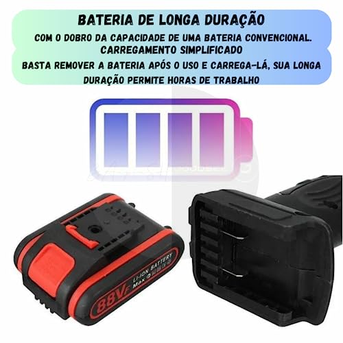 MOTOSERRA ELÉTRICA PORTÁTIL BATERIA RECARREGÁVEL SERRA PODA GALHO MINI MOTO SERRA ELÉTRICA BATERIA L