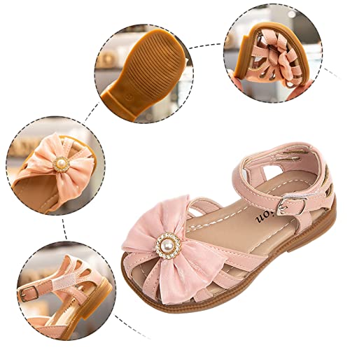 Children Shoes Flat Sandals Hollow Beach Shoes Fashion Soft Sole Girls Boys Casual Sandals Girls Summer Shoes Size 1 (Pink, 13 Little Child)4