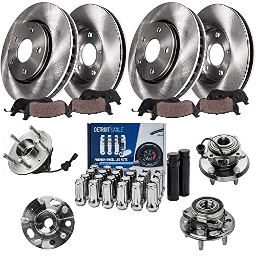 Image of Detroit Axle - Wheel Bearing Hubs Brake Kit for 2010-2017 Equinox Terrain