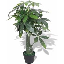 Artificial Fortune Tree Plant with Pot 33.5" Green