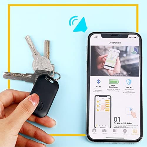 6 Pcs Key Finder Smart Trackers Tracking Bluetooth Tracker for Keys ...