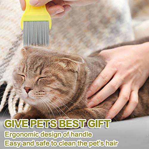 Aoche Lice Comb Dog Comb Cat Comb - 3 Pack Flea Comb Tear Stain Remover for Dogs Fine Tooth Pet Comb to Remove Fleas… - Image 7