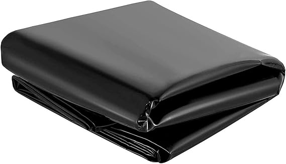 Image UHEKC Pond Liner Rubber Pond Tarp Easy Cutting Underlayment, for Waterfall, Water Features, Fountains Tear Resistant, Multiple Sizes (Color : Black, Size : 10x10m)