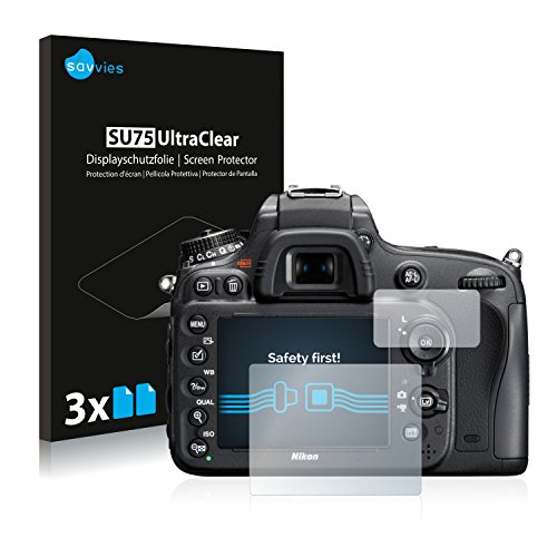 savvies Protector Pantalla Compatible con Nikon D610 (6 Unidades) Pelicula Ultra Transparente