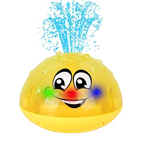 HLXY Bath Toy, Spray Water Squirt Toy LED Light Up Float Toys Bathtub Shower Pool Bathroom Toy for Baby Toddler Infant Kid Water Electronic Sprayer