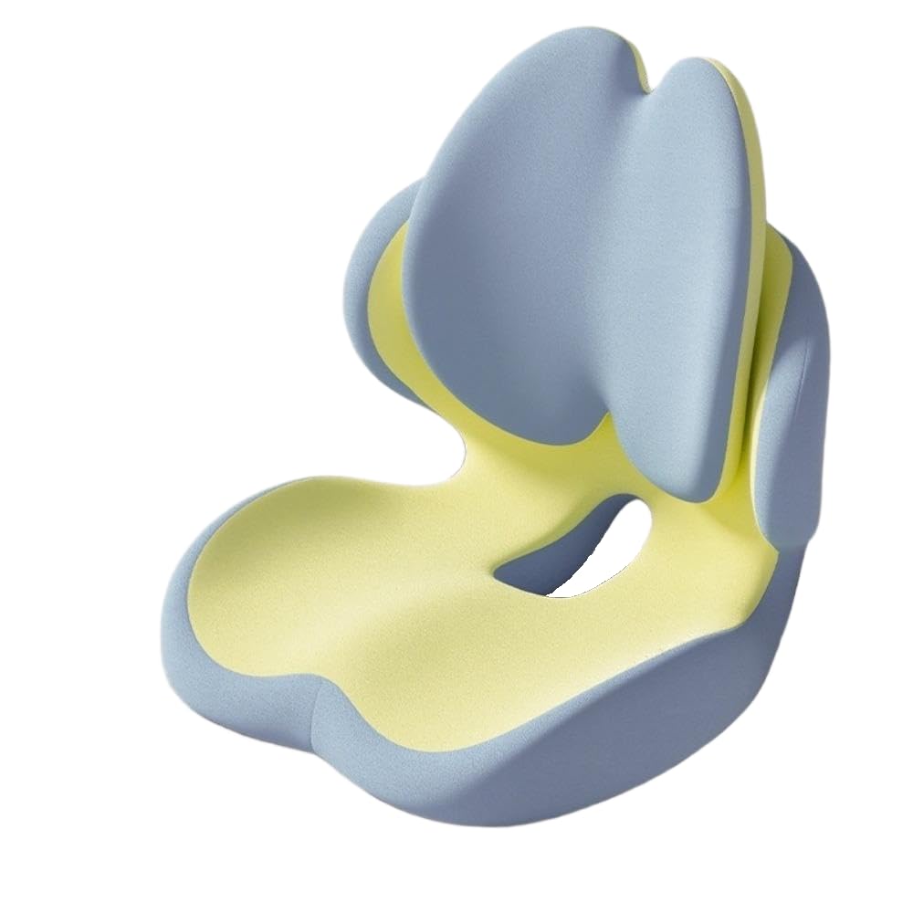 JJDFW Cuscino ortopedico a forma di L in memory foam integrato, design ergonomico, cuscino per coccige, sedile auto, sedia da ufficio