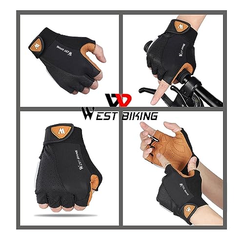 Luva Para Ciclismo Mtb Speed Mountain Bike Confortável Puxador Dedo Curto West Biking (P)