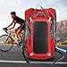 SPYMINNPOO Solar Panel USB Output, Nylon Backpack Ventilated, 10L Capacity, for Business Travel, Hiking, Camping (Red)