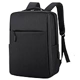 Mochila Notebook Impermeável TechBlend TopGet Reforçada com Entrada USB para Laptop Notebook até 15.6 Polegadas - Executiva, Trabalho, Faculdade e Viagem 20 Litros (Preto)