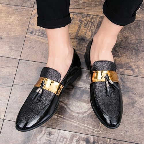 Men's Fashion Formal Leather Oxford Loafers and Wedding Dress Shoes for Men, Penny Slip - On Smoking Luxury Men Loafers4