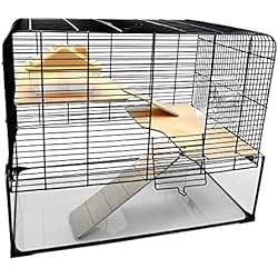 Jaula Estanteria Paso Paso Little Friends Jaula de gerbilarium Savoy con Accesorios, 58,5 x 38 x 47,5 cm