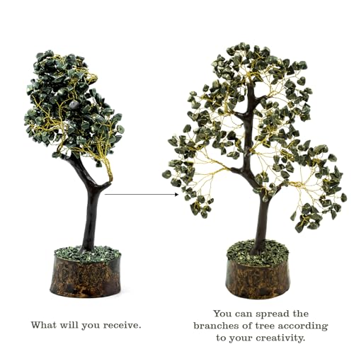 Image of Pyrite Crystal Tree for Money | 9-10 Inch | 300 Beads | Money Stone Tree for Wealth, Confidence, Vastu Correction, Positive Energy, Reiki Healing & Good Luck