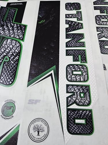 Image of Cottontail Cricket Bat Sticker | 4D CRBR English Willow Sports Fiber Tape Embossed Accessories Black