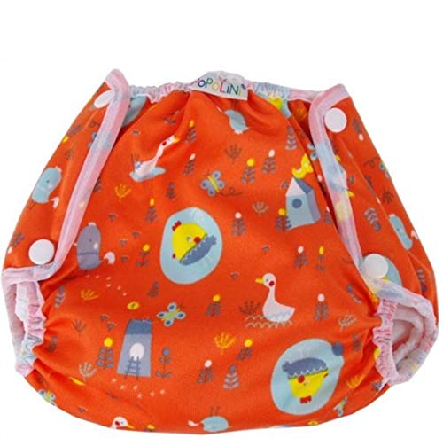 Popolini Vento - Cubrepañales transpirable rojo Birdy Red Talla:S = 3-6 kg