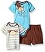 Gerber Baby Boys' 3 Piece Bodysuit, Lap-Shoulder Shirt, and Short Set