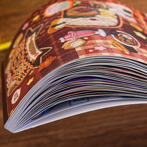 Image of Girl's Japanese Retro Sticker Book, 700+ Kawaii Old Showa Style Embroidered Stickers, Cute Food Theme for DIY Scrapbooking Journaling Handbook Decoration