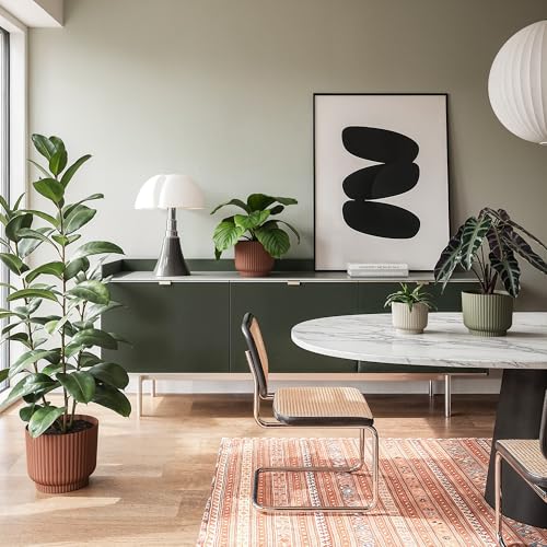 Artevasi Blumentopf Miami Wavy 16cm Anthrazit – eleganter Übertopf mit Wellenstruktur, mattem Finish – ideal als Pflanzkübel für Moderne Räume