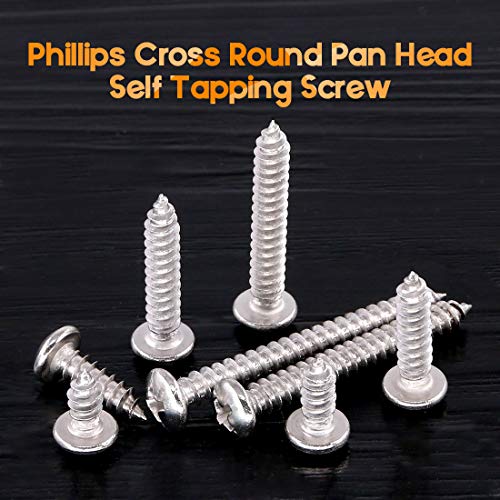 150 tornillos M5 acero inoxidable cabeza redonda Phillips miniatura 4