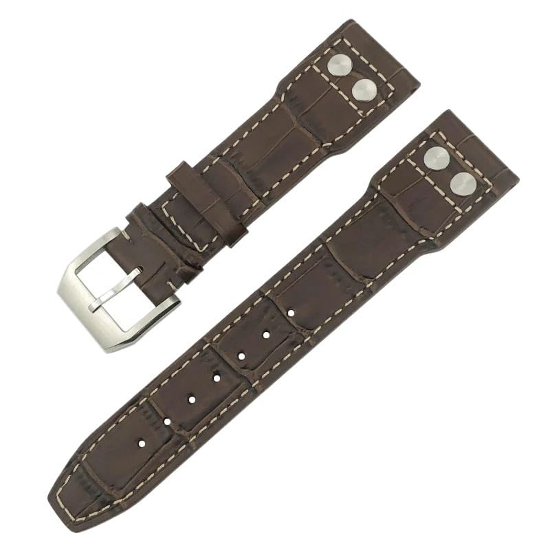 Bracelet montre cuir vachette marron 20mm 21mm 22mm pour modèle IW3777 et IW3270