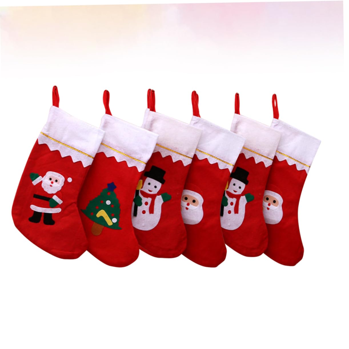 TOPBATHY Stk Weihnachtsgeschenktüte Weihnachtsbonbonstrumpf Weihnachtsstrümpfe Hängen Strümpfe Anhänger Weihnachtsbaumstrumpf Weihnachtssockentasche Weihnachtsdeko-socken Kleine Strümpfe