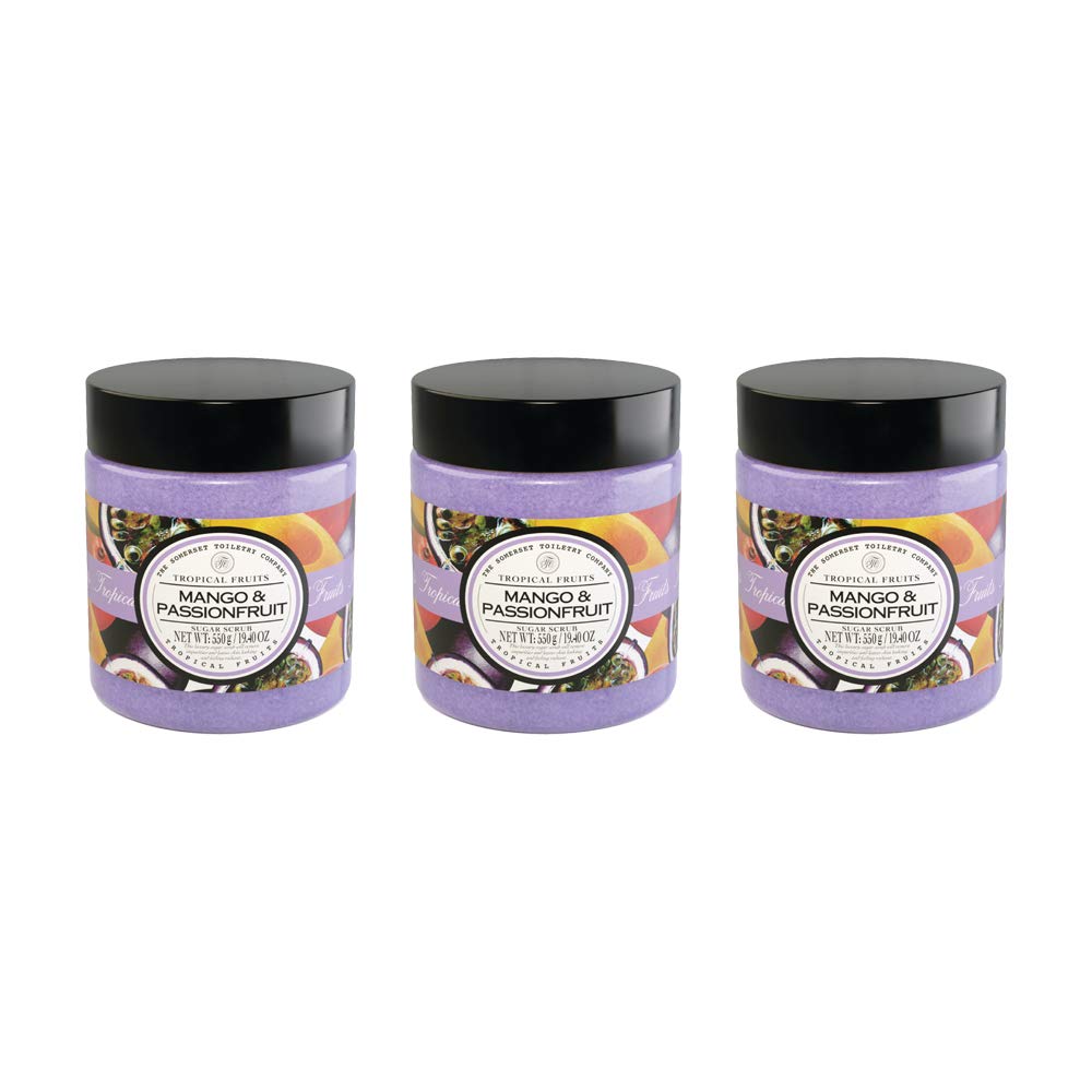 The Somerset ToiletryTropical Fruits Gentle Exfoliating Mango & Passionfruit Sugar Scrub 3 x 550g
