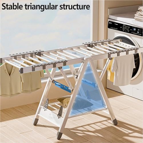 Séchoir à linge pliable robuste 185 cm étendoir à grande capacité 150 kg - 3
