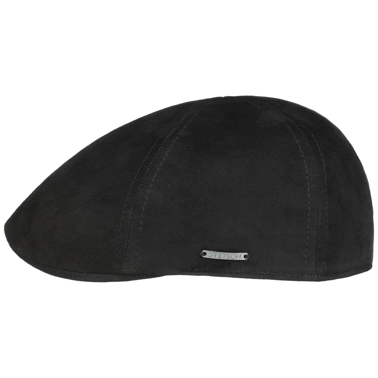 Stetson Black Texas Goat Suede Flat Cap By