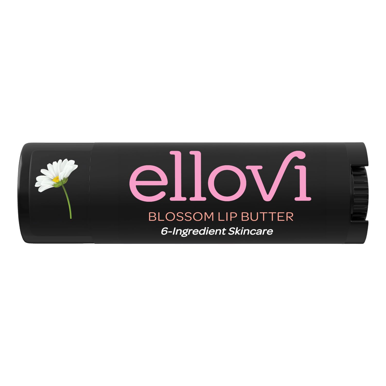 Ellovi Natural Lip Butter Lip Balm - Blossom - Pure Enough to Eat - Made With Just 6 Vegan Ingredients - Moisturizing Lip Care for All Day Hydration (